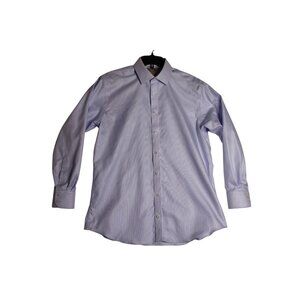HAWES & CURTIS Jermyn Street London L/S Stripe Dress Shirt Men 16.5 / 34 Non-Iro